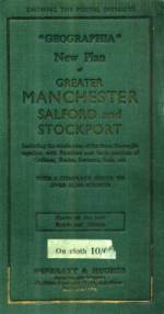 Geographia New Plan of Greater Manchester, Salford, Stockport, ca 1939