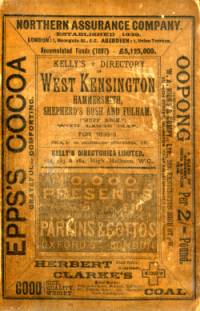Kellys Directory West Kensington, Hammersmith, Shepherd's Bush & Fulham, 1898-9