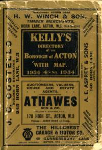 Kellys Directory of The Borough of Acton, 1934