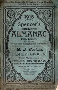 Spencers Richmond Almanac and Swaledale & Wensleydale Reference Book 1915