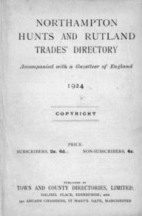 Northampton Hunts & Rutland Trades Directory, 1924