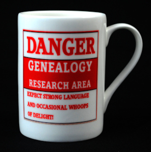 China Gen Fun Mug - Danger Genealogy Research Area