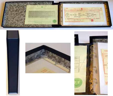 Perma/Dur Records Storage Binders For Birth, Marriage & Death Certific