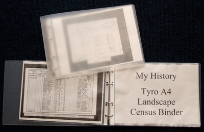 A4 Landscape Census Binder 